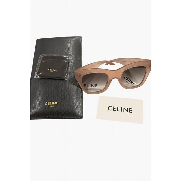 CELINE Bold 3 Dots Cat Eye Sunglasses, 50mm*Pink Sparkle*NEW in Box, Case, Cloth - Picture 1 of 6